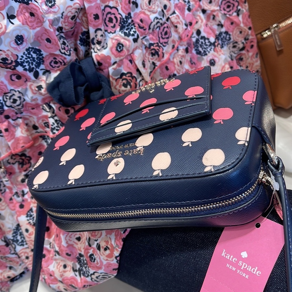 Kate Spade Staci Mini Camera Bag & Staci Small Slim Card Holder Orchard Degrade - Picture 6 of 16